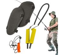 Mppchhn Piquetas de Hielo para Pesca | Herramienta De Supervivencia Ergonómica con Silbato - con Rodilleras Y Picos | para Pesca En Hielo, Actividades Al Aire Libre, Esquí, Senderismo Y Rescate