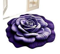 Mppchhn Tapetes de baño Antideslizantes para baño, tapete de Ducha Antideslizante Floral 3D, Almohadilla de Multiusos para Inodoro, Sala de Estar, Dormitorio, Cocina