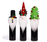 Mppchhn Tapones Navideños para Botellas De Vino - Tapa Protectora Reutilizable - Juego De 3 Navideños De Vino | para Fiestas Cerveza Whiskey Vaso Hogar Cocina Cumpleaños Viaje Halloween