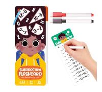 Mppchhn Tarjeta de matemáticas, juegos educativos de matemáticas para niños con 2 bolígrafos, para el hogar, escuela, primaria, al aire libre, interior, vacaciones, coche, avión, viajes