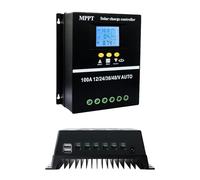 MPPT 100A Controlador de Carga Solar, Regulador Solar MPPT de 100A 12V/24V/36V/48V MPPT Controlador de Carga Dual USB Automático ID Pantalla LCD Max 100V CC Entrada de Plomo/ácido/litio