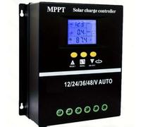 MPPT Controlador de carga solar 60A/80A/100A, 12V-48V detección automática con pantalla LCD, protección de sobrecarga para sistemas de paneles fotovoltaicos (100A)