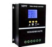 MPPT Controlador de carga solar 60A/80A/100A, regulador de batería automático de 12V-48V con pantalla LCD, salida USB y CC, protección de sobrecarga para sistemas de paneles fotovoltaicos (Negro) (60A