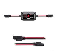 MPPT Regulador de carga solar 10 A 12 V con pantalla LCD de litio para baterías AGM de gel de plomo-ácido, carga inteligente de 3 pasos y conector SAE para autocaravana, barco, camping al aire libre