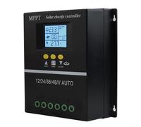 MPPT Regulador de carga solar 100 A 12 V/24 V/36 V/48 V con pantalla LCD, 7 modos de carga y USB dual para sistemas de panel solar (60 A)