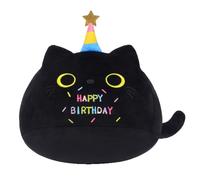 MPQDFG Almohada de Peluche de Gato Negro de 20 cm, Juguetes de Peluche de Gato Negro, Cojín de Peluche de Animales, decoración del hogar, Regalo para niños, niñas, cumpleaños, San Valentín, Navidad