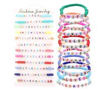 MPQDFG Colorido Pulseras la Amistad Pulseras de Playa Tour Accesorios Concierto para Mujeres y Niñas 12pcs Resina Regalo de San Valentín Cumpleaños