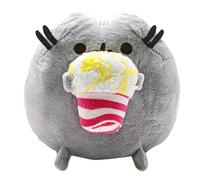 MPQDFG Peluche Gato Gris 15CM, Animales de Peluche, Muñeca de Felpa, Suave y Lindo Cojín de Peluche para Abrazar - Ideal para Niños, Regalo para Navidad, Cumpleaños (Palomitas de maíz)