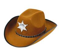 MPQDFG Sombrero de vaquero negro para mujeres y hombres estilo occidental ala ancha de Cowboy Unisex Adulto Carnaval Halloween y Cosplay