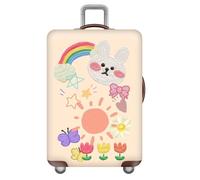 MpresióN Colorida De Pintura Al óLeo De Dibujos Animados Funda para Equipaje,Protector EláStico Lavable para Maleta De Viaje,para NiñOs,NiñAs,Luggage Cover,Regalos (Sol,L(25-28inch))