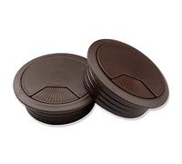 Mprofi MT® 2 Piezas | Pasacables para Escritorio Marrón Ø80mm | Organizador de Muebles de Oficina | Pasacables de Plástico | Salida de Cables | Organizador de Escritorio | Caja de Cables