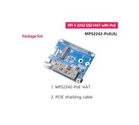 MPS2242-POE A para 5 PCIE NVME SSD 2242 HAT con Alimentación POE 5V 4.5A Soporte 2242/2230