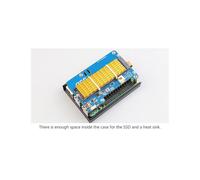 MPS2280P PCIE M.2 NVME SSD HAT+Fund Disipador de Calor SSD para Raspberry Pi 5 Compatible para Placa de Expansión 2280 2230 2242 Gen 3