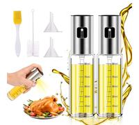 MPXEAVG 2 Pcs Pulverizador Aceite Spray, Spray Aceite Cocina, 2x100ml, Dispensador de Aceite para Freidora de Aire, Ensalada, Parrilla, Horneado