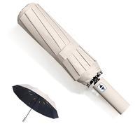 MPXEAVG Paraguas Plegable Grande, Paraguas Plegable Antiviento, 60 Varillas Umbrella, Paraguas Automatico, Paraguas Antiviento, Apertura y Cierre Automáticos (Beige)
