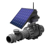 MPYJDTOI Válvula de Control de riego Inteligente Solar, Controlador de válvula de aspersión for jardín agrícola, Sistema de riego por Goteo(DN65,with Flowmeter)