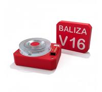 MPZONLINE Estuche para protección de Baliza V16 | Funda V16 | Caja protectora Baliza | Compatible con el modelo HELP FLASH IOT+ y otros | Interior 3,9cm X 8,6cm | No incluye Baliza (Rojo)