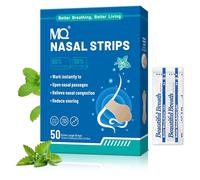 MQ 50 tiras nasales contra los ronquidos con aroma a menta Tiras nasales para respirar mejor Tiras extra fuertes contra los ronquidos para abrir los conductos nasales y aliviar la congestión nasal