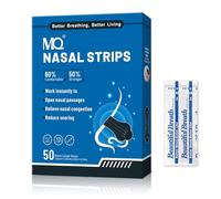 MQ 50 tiras nasales contra los ronquidos Tiras nasales negras para respirar mejor Tiras extra fuertes contra los ronquidos para abrir los conductos nasales y aliviar la congestión nasal