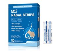 MQ 50 unidades Tiras nasales mejoradas contra los ronquidos Tiras nasales para respirar mejor Tiras extra fuertes contra los ronquidos para abrir los conductos nasales y aliviar la congestión nasal