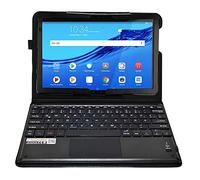 MQ para Huawei MediaPad M5 lite 10 - Funda con teclado Bluetooth con panel táctil multifunción para Huawei MediaPad M5 lite LTE 10 pulgadas, M5 lite WiFi 10 pulgadas, funda con teclado alemán QWERTZ