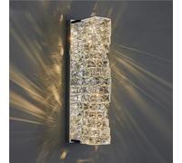 MQDLJSE Aplique de Pared de Cristal posmoderno, lámpara de tocador, Aplique de Acero Inoxidable, iluminación para Interiores, Sala de Estar, Dormitorio, decoración del hogar, Luces montada