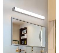 MQDLJSE Aplique de Pared LED para Espejo de baño, IP44, Resistente al Agua, para tocador, afeitadora, 3000K/6500K, para Ducha, Dormitorio, Sala de Estar, Hotel (luz Blanca Plateada, 80 cm)