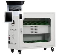 MQDLJSE Carrito de Carga y Almacenamiento Ultra Seguro para teléfonos y tabletas, con Cerradura, múltiples estantes con Espacio para Entre 12 y 60 teléfonos, Puerta Resistente a Golpes con