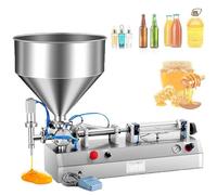 MQDLJSE Dispensador semiautomático de Pasta con pistón para Aceite, Crema, loción, Miel y Mantequilla - Máquina Horizontal neumática de llenado de líquidos y pastas de 5 a 1500 ml