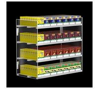 MQDLJSE Expositor Rectangular de Cigarrillos, Estante de acrílico Transparente de Varios Niveles, Expositor automático para Tiendas minoristas, Dos métodos de instalación, 4 Capas, 7 colum