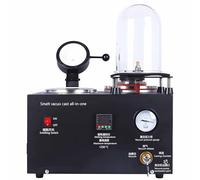 MQDLJSE Horno eléctrico para fundir Oro, 2 en 1 para fundición y Colada al vacío, con Controlador de Temperatura Digital y manómetro de Aire, 1 kg.