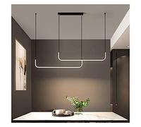 MQDLJSE Lámpara de araña LED Lineal, Creativa, Sencilla, nórdica, Colgante, luz de Techo con Altura Ajustable, Accesorio de iluminación para Comedor, Cocina, Isla, Sala de Estar, lámpara d