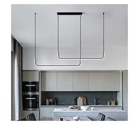 MQDLJSE Lámpara de araña LED Lineal, Creativa, Sencilla, nórdica, Colgante, luz de Techo con Altura Ajustable, Accesorio de iluminación para Comedor, Cocina, Isla, Sala de Estar, lámpara d
