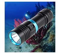 MQDLJSE Linterna de Buceo de luz Amarilla, Resistente al Agua IPX8, Sumergible hasta 80 m, XM-L2, luz Blanca LED, Resistente al Agua (Paquete Red_B_luz Amarilla)