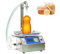 MQDLJSE Máquina automática de llenado de líquidos para Miel y líquidos viscosos - 7 L/min con Sistema de pesaje Inteligente - Dispensador de Acero Inoxidable para Salsas y pastas