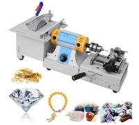 MQDLJSE Máquina de facetado y Pulido de Piedras Preciosas, Torno Multifuncional de Mesa de 750 W para joyería y Pulido de Rocas, Equipo lapidario de 800-10000 r/min para búsqueda de Rocas.