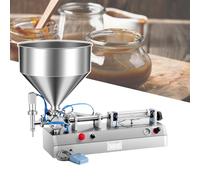 MQDLJSE Máquina de llenado de líquidos y pastas, presión y Velocidad Ajustables, máquina de llenado Comercial con tolva, para Aceite/Agua/líquidos, 30-300 ml.