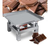 MQDLJSE Plataforma vibratoria de Acero Inoxidable de 35 cm × 35 cm, Mesa vibratoria para hormigón de 110 V/220 V, Capacidad de Carga de 10 kg, para la elaboración de Chocolate y el llenado