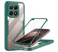 MQERYBV Funda para Xiaomi 15T 5G Carcasa Antigolpes 360 Grados Ultra Hybrid Protección con Protector de Pantalla Integrado Robusto Doble Cara Ultrafina Transparente Bumper Carcasa, Verde Matcha