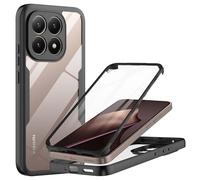 MQERYBV Funda para Xiaomi 15T 5G Carcasa Antigolpes 360 Grados Ultra Hybrid Protección con Protector de Pantalla Integrado Robusto Doble Cara Ultrafina Transparente Bumper Carcasa, Negro