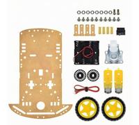 Mqetly Kit Chasis con Rueda y Rueda | Versátil, Científico, Base Robótica Educativa, para Aprendizaje SM, Principians en Programación