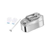 Mqetly Tanque de Combustible para Motocicleta Portátil de Acero Inoxidable con Manija Ergonómica Espita Y Cierre Sellado Adecuado para Suministro Au, 5l