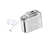 Mqetly Tanque de Combustible para Motocicleta Portátil de Acero Inoxidable con Manija Ergonómica Espita Y Cierre Sellado Adecuado para Suministro Au, 10l