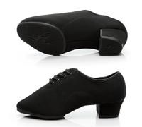 MQFBNNP Zapatos de Baile para Hombre Zapatos De Baile Latino For Hombre, For Salón, Tango, Salsa, Tacones 3,5/5 Cm(Black-2R 4cm,30 (20cm))