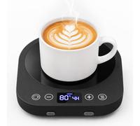 MQFORU Calentador Tazas con 9 Ajustes Temperatura, 36 W Calentador de Café con Horario de 1 a 9 Horas, 4 Horas de Desconexión Automática, Calentador Velas para Café, Té, Leche, Vela, Bebidas