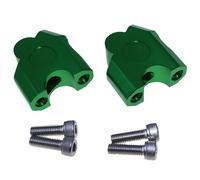 MQHHYAAB Aumentar Manillar Motocicleta Grifo Motocicleta Modificado por CNC, Código Elevación Y Cambio Manillar, Base Elevación Y Cambio Manillar Universal 22 Mm(Green)