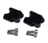 MQHHYAAB Aumentar Manillar Motocicleta Grifo Motocicleta Modificado por CNC, Código Elevación Y Cambio Manillar, Base Elevación Y Cambio Manillar Universal 22 Mm(Black)