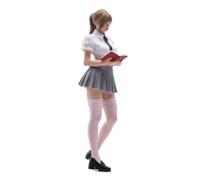 Mqiklt 1:18 Colegiala con Uniforme Modelo de Diminutas Modelo de Simulación de Juego de rol Mini Figura de Estudiante Femenina para Maquetas de Esta
