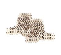 Mqiklt 100 Piezas Madera Mini Valla Piquetes Cercado Miniatura Accesorio Decorativo Hecha de Madera Suave Segura Adecuada para Macetas