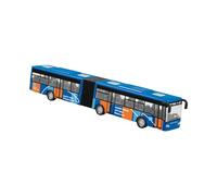 Mqiklt Autobús de Juguete Articulado de Dos Secciones con Mecanismo de Retroceso. Adornos Metálicos de Simulación. Modelo de Autobús de Tránsito de Simulació, Azul